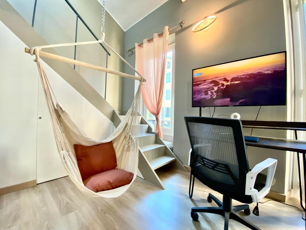 Lovely & Sunny Loft Heart Of Nice With A/C! Exteriör bild